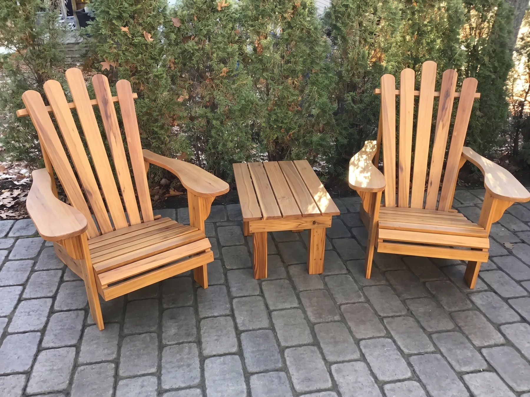 Mobiliario outdoor en madera tratada